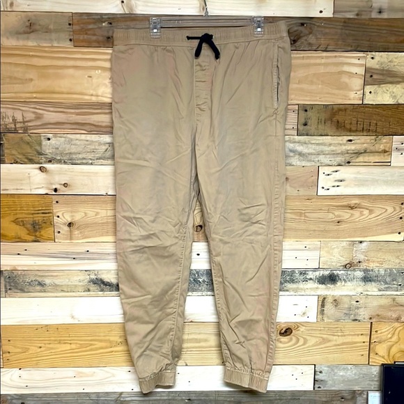 American Eagle Outfitters size Large Tan Khaki Lightweight Joggers with Pockets - Picture 1 of 9